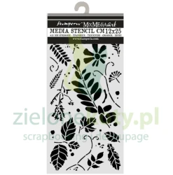 Szablon maska Stamperia 3D 12x25cm Flowers and Poems liście