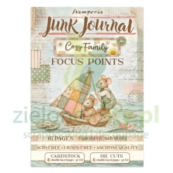 Zestaw papierów do scrapbookingu i dodatków Junk Journal A5 Stamperia  Cozy Family Focus Points 