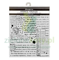 Szablon maska Stamperia 20x25cm Cozy Family pismo