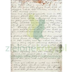 Papier ryżowy decoupage Stamperia A4 Our Way pismo