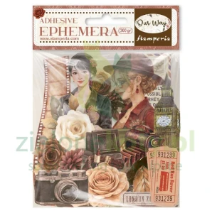 Dodatki papierowe die-cuts Stamperia Ephemera Our Way samoprzylepne