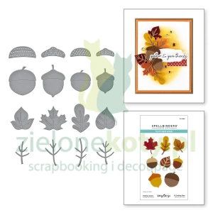 Wykrojnik Spellbinders Falling Leaves jesienne liście żołędzie 