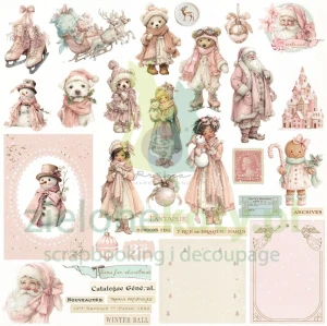 Dodatki papierowe die-cuts Prima Marketing Christmas Blush Ephemera Cosy Christmas 72 szt.