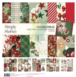Zestaw papierów do scrapbookingu 30x30 Simple Stories Simple Vintage Old-fashioned Christmas