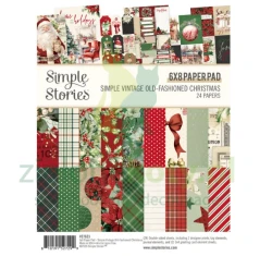 Zestaw papierów do scrapbookingu 15x20 Simple Stories Simple Vintage Old-fashioned Christmas 