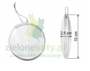Bombka akrylowa plexi medalion płaski 10cm