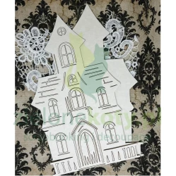 Wycinanka Alchemy Of Art Halloween Palette Paper straszny dom 26 cm