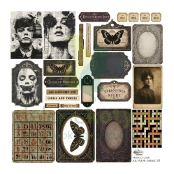 Materiałowe dodatki do wycinania Alchemy of Halloween Palette tkanina