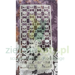 Szablon maska Alchemy of Art Halloween Palette czaszki tło