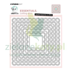 Wykrojnik Studio Light Essentials Nested Squares Scallop kwadraty falbanki