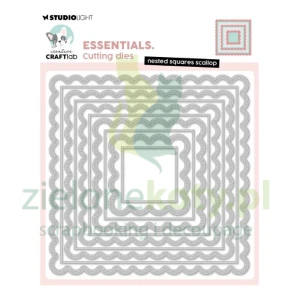 Wykrojnik Studio Light Essentials Nested Squares Scallop kwadraty falbanki