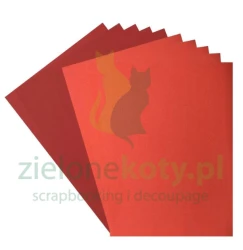 Karton papier brokatowy i bazowy Florence Glitter Paper and Cardstock Set A4 Red / Poppy czerwony 10 szt.