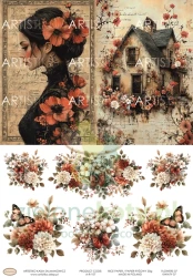Papier ryżowy decoupage Artistiko Flowers 07 Kwiaty
