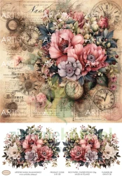 Papier ryżowy decoupage Artistiko Flowers 08 Kwiaty