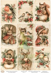 Papier ryżowy decoupage Artistiko Boże Narodzenie 26 zwierzęta