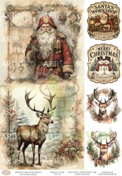 Papier ryżowy decoupage Artistiko Boże Narodzenie 28 mikołaj