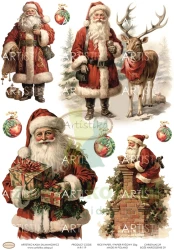 Papier ryżowy decoupage Artistiko Boże Narodzenie 29 mikołaj 