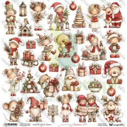 Papier do scrapbookingu 30x30 ScrapAndMe dodatki do wycinania Christmas 33