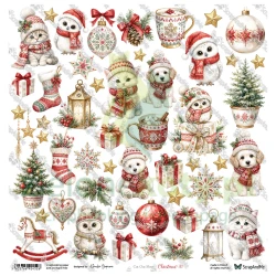 Papier do scrapbookingu 30x30 ScrapAndMe dodatki do wycinania Christmas 31