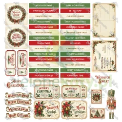 Papier do scrapbookingu 30x30 ScrapAndMe Christmas Cheer napisy okładka