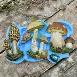 Forma foremka silikonowa Mila Morels, porcini, and birch bolotes grzyby