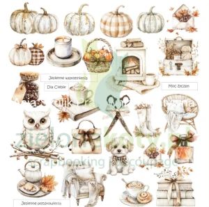 Papier do scrapbookingu 27x30 cm Asia Szulik Pomiędzy chwilami dodatki do wycinania 03 jesień