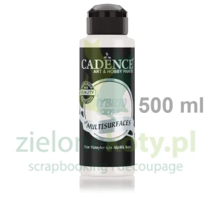 Farba akrylowa hybrydowa Cadence 500ml Pure White biała 