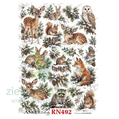 papier-ryżowy-asket-opowieści-z-zimowego-lasu-eśne-zwierzęta-rn492.png