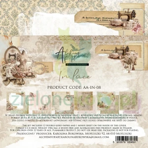 Zestaw papierów do scrapbookingu 20x20 Alchemy Of Art In Lace