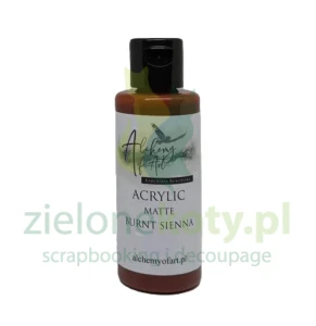 Farba akrylowa matowa Alchemy of Art Burnt Sienna brązowa
