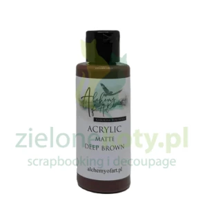 Farba akrylowa matowa Alchemy of Art Deep Brown brązowa
