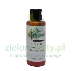 Farba akrylowa metaliczna Alchemy of Art 60 ml Red Autumn czerwona
