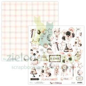 Papier do scrapbookingu 30x30 cm Mintay Let's Celebrate elementy do wycinania