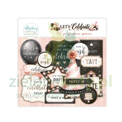 Zestaw dodatków Die Cuts Mintay Let's Celebrate papierowe tagi, ramki 48 szt.