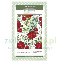Folder do embosingu 3D Lisa Horton Crafts Festive Poinsettia poinsecja