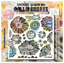 Szablon maska AALL & Create 15x15 cm Coquelicots Jolis tło kwiaty