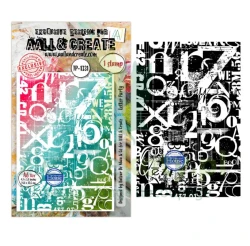 Stempel akrylowy AALL & Create Letter Party Tło cyfry i litery
