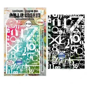 Stempel akrylowy AALL & Create Letter Party Tło cyfry i litery
