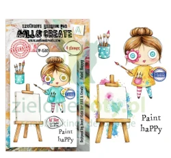 Stempel akrylowy AALL & Create Paint Happy dziewczynka artystka