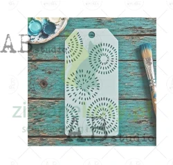 Szablon maska AB Studio Art Journal mixed media 