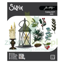 Wykrojnik Sizzix Thinlits Winter Candlelight latarenka