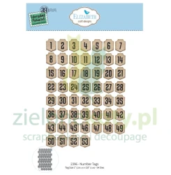 Wykrojnik Elizabeth Number Tags tagi z liczbami numerki