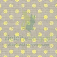 Serwetka 33x33cm kropki żółte