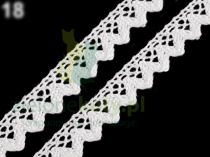 Koronka bawełniana 15mm biała 1m