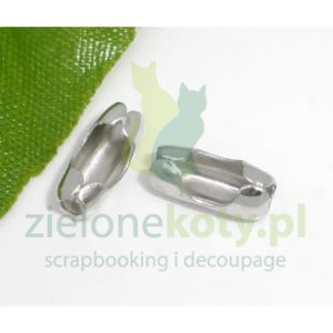 Metalowy łącznik łańcuszka 10szt. kol. srebrny