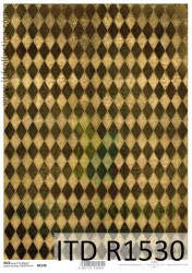 Papier ryżowy decoupage ITD Collection A4 tło romby 