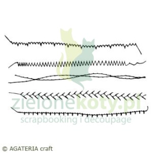 Stempel Agateria Przeszycia proste.