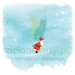 Serwetka 33x33cm Mikołaj na nartach (333-2906)