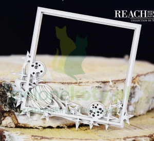 Wycinanka   SnipArt Ramka dwuwarstwowa z gwiazdami Kosmos