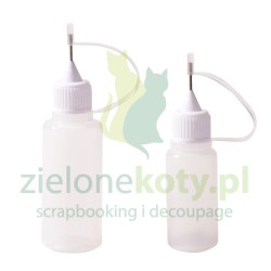 Aplikator buteleczka do kleju, farby, medium maskującego z cienką końcówką 2szt Vaessen